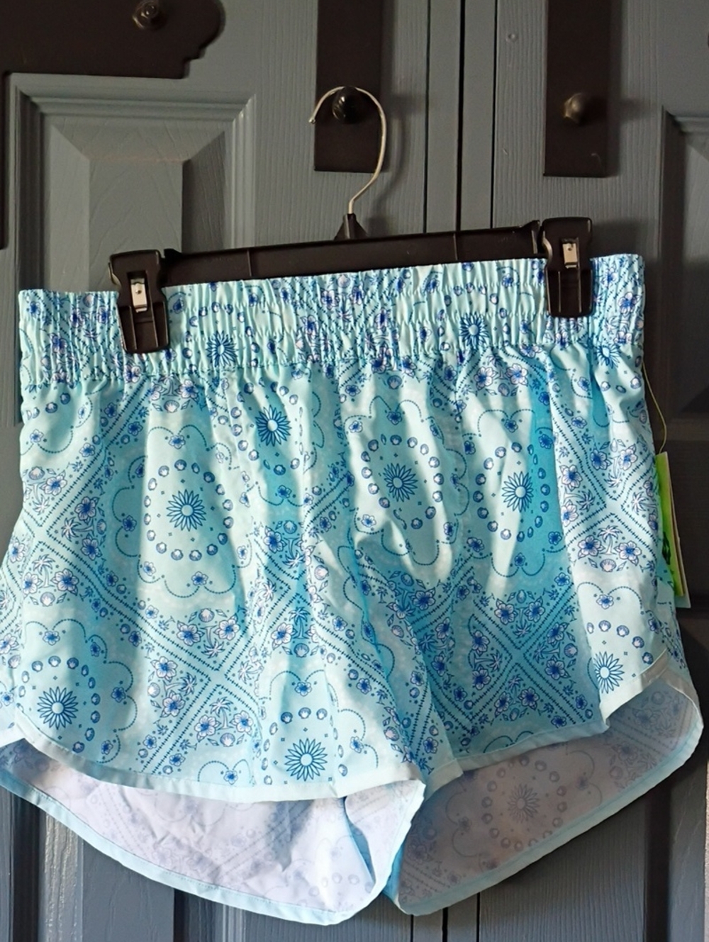 all in motion Light Blue Printed Athletic Shorts